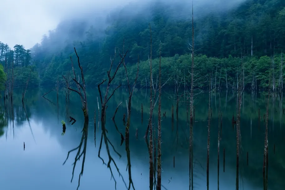 王滝村自然湖｜長野の絶景