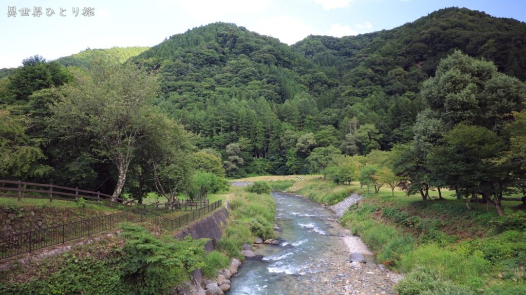 白馬村の絶景、大出の吊り橋