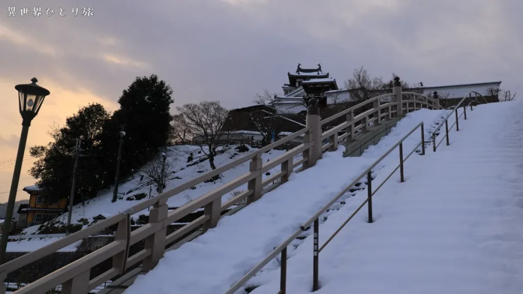 福知山城公園の雪景色