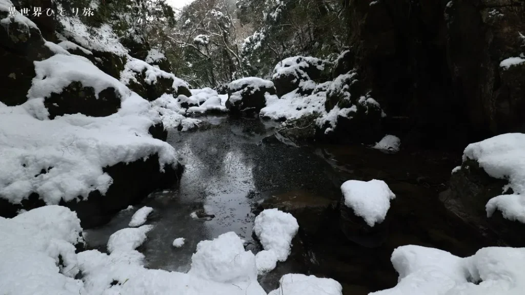 天岩戸神社の雪景色