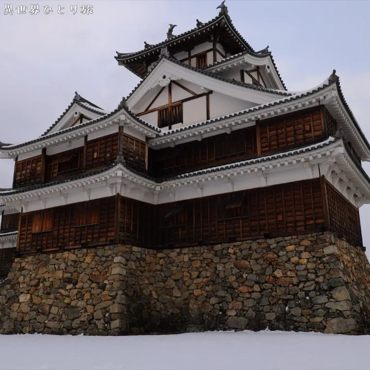 福知山城 本丸跡｜京都の雪景色