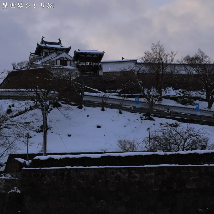 福知山城 本丸跡｜京都の雪景色