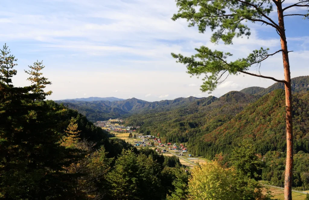 奥会津昭和の森キャンプ場の展望台