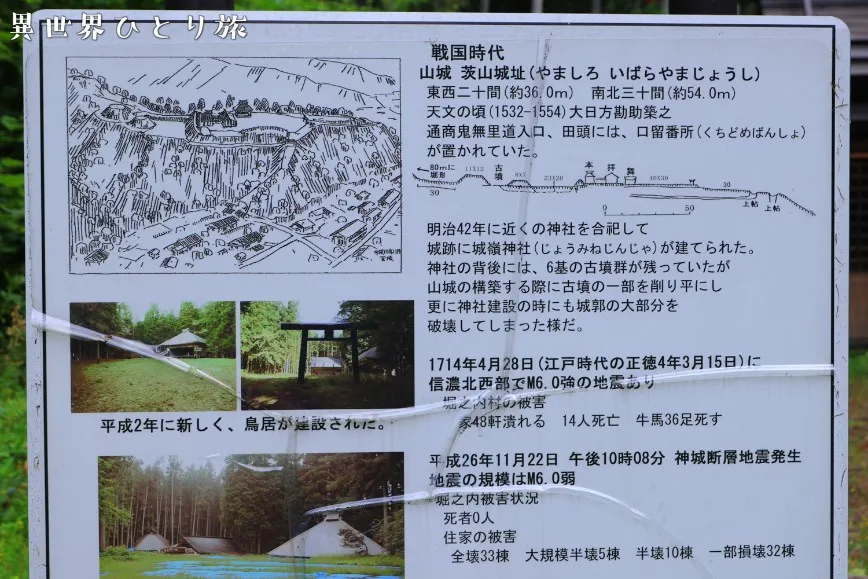 城嶺神社 元宮の看板